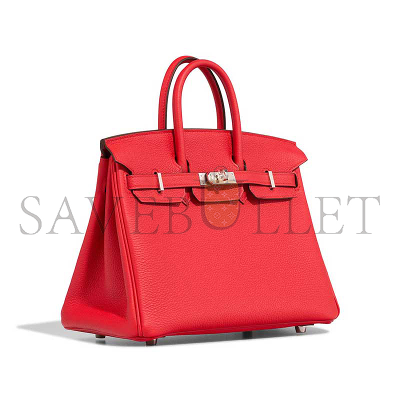 H**me5 birkin 25 togo rouge de coeur palladium hardware (25*20*13cm)